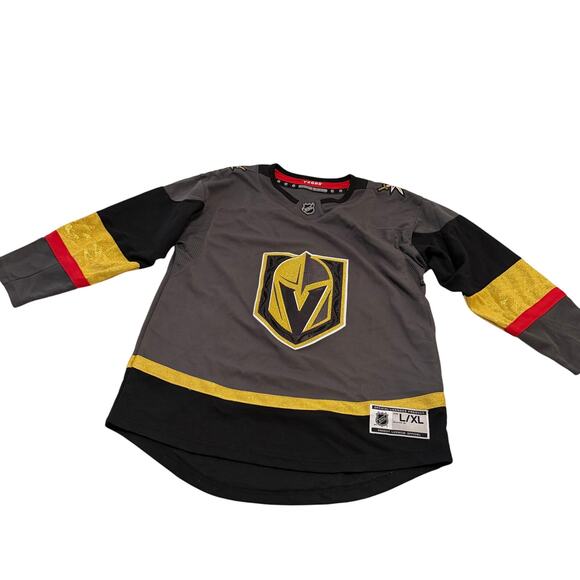 NHL Vegas Golden Knights VGK Kids Jersey sz Large black & gold hockey games - Picture 1 of 16